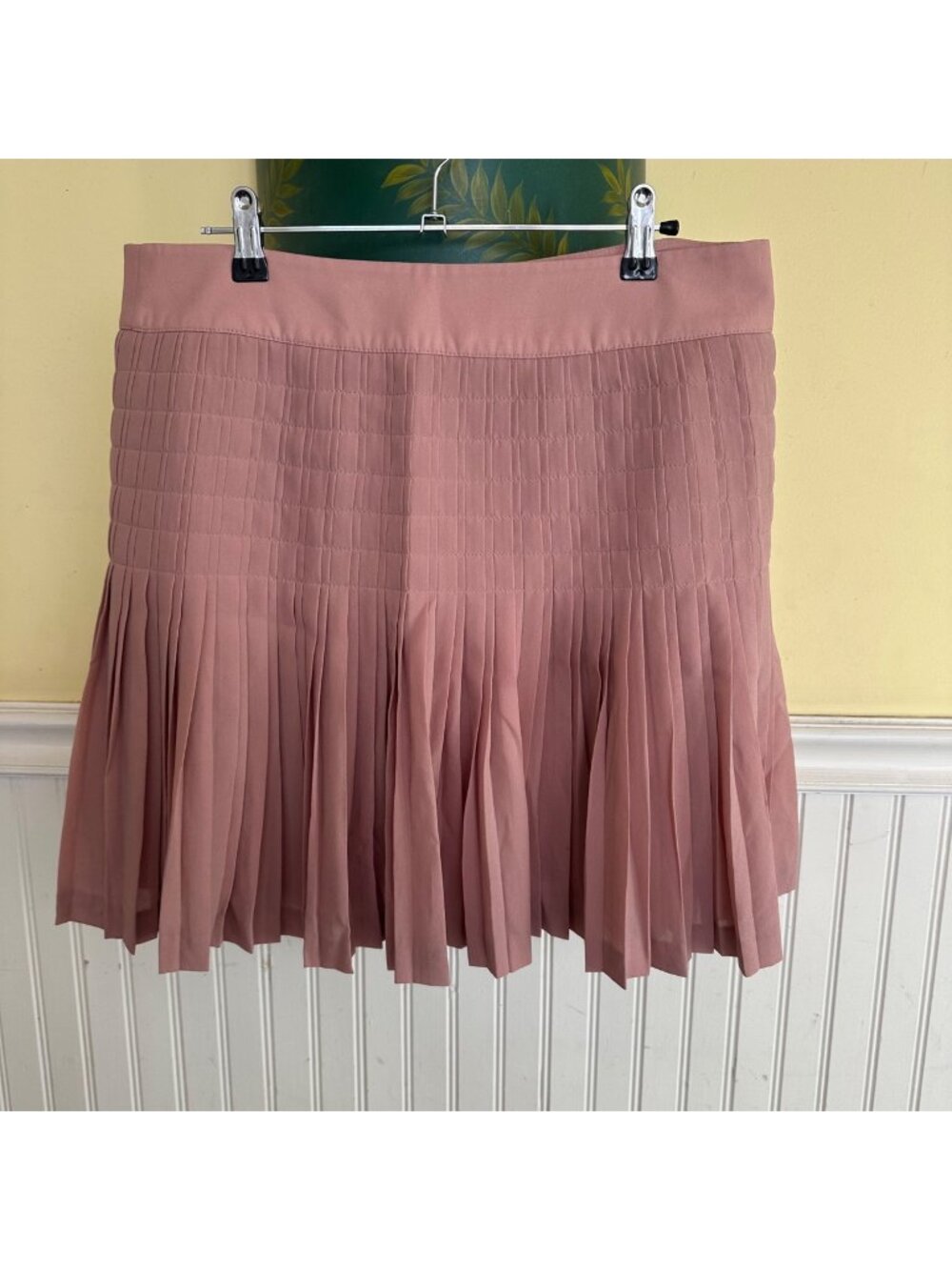 J.Crew Womens Pleated Pink mini Skirt Size 10